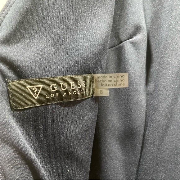 NWT Guess Blue and Black Starburst Dress Size 8 - Picture 9 of 11